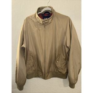 Vintage Lands End Bomber Jacket Men’s Large Preppy Plaid Lining